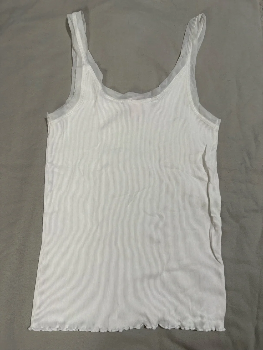 Victoria's Secret White Ribbed Tank and Button-Front Shorts Sleep Set